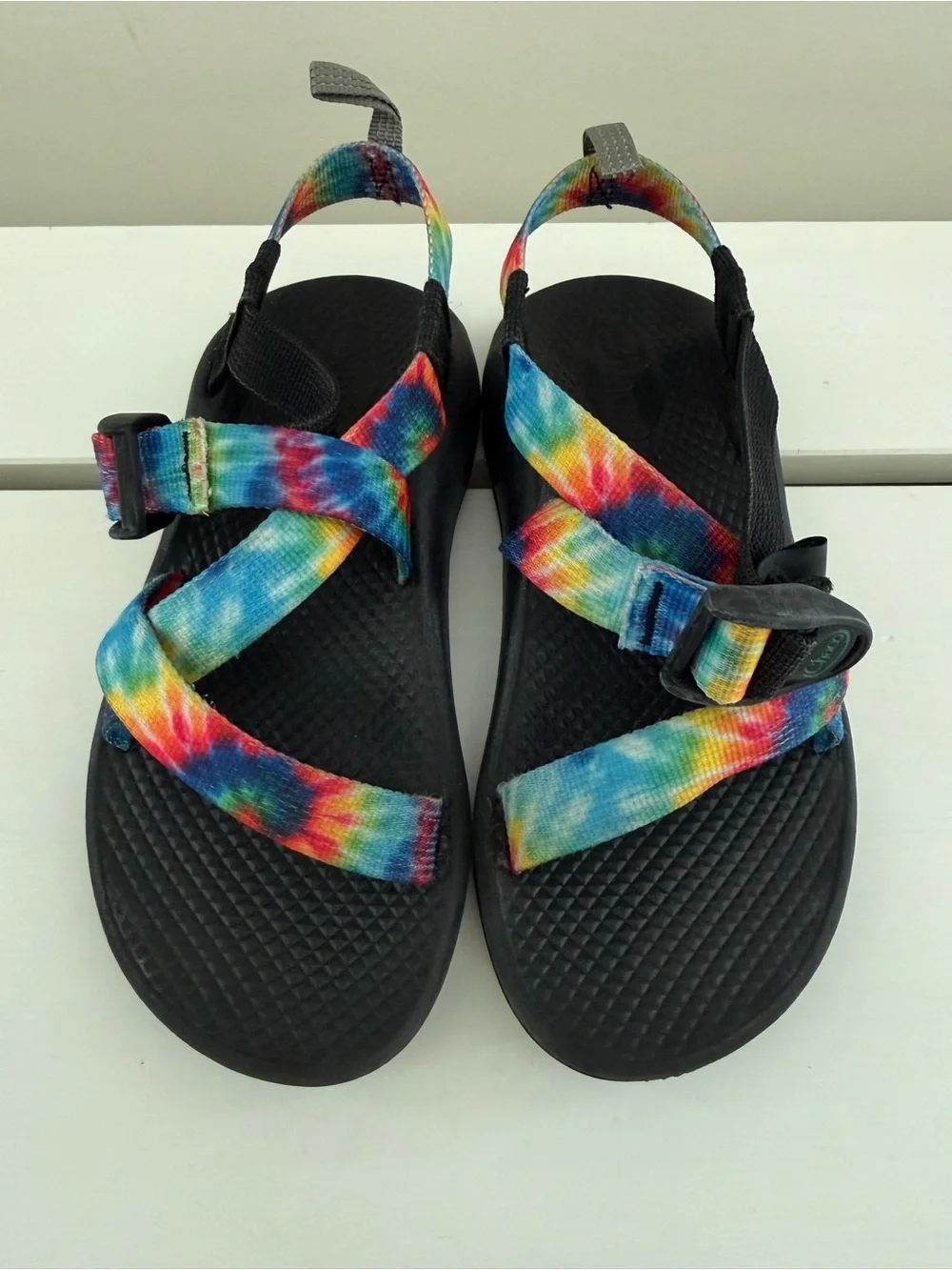 Chaco Z1 Ecotread Kids Size 2 Rainbow Tie Dye Hiking Sandals